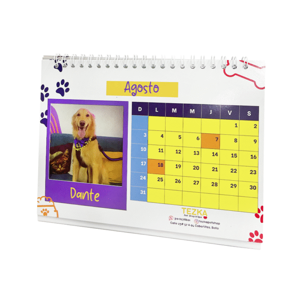 Calendario Mediano De 20 x 14 Cms