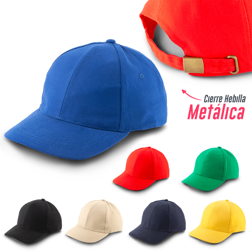 Gorra elabora en dril esmerilado, visera indeformable, botón forrado