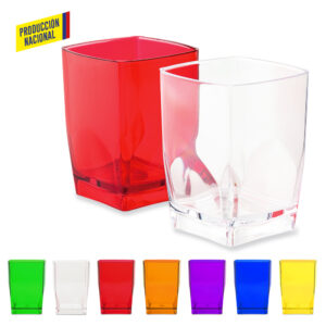 VASO CUADRADO PLASTICO