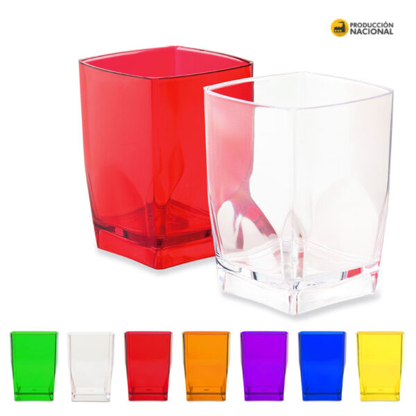 Vaso Cuadrado 7oz Cristal - MU-48  Produccion Nacional - Imagen 2