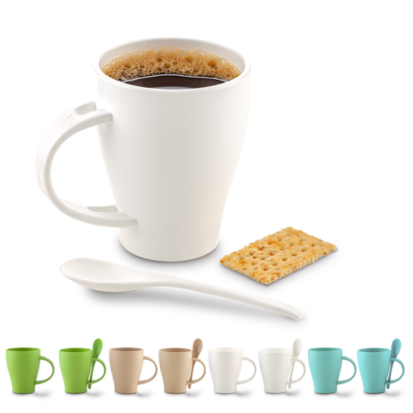 Mug Plástico con Cuchara Tiffany  - MU-328  - Producción Nacional - Imagen 2