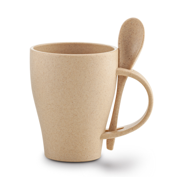 Mug Plástico con Cuchara Tiffany