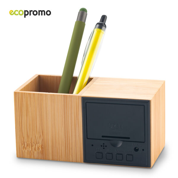 RE-197   Reloj con Portabolígrafo Bamboo - Imagen 2