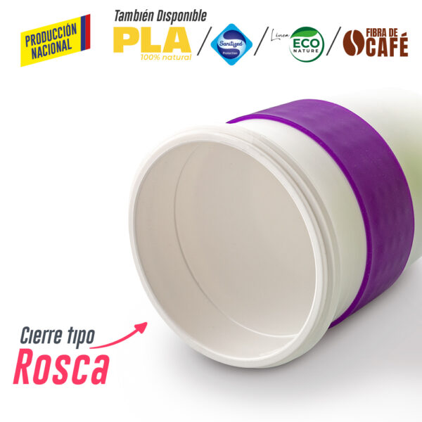 MU-331   Mug Plastico Coffee Plus 12oz- Producción Nacional - Imagen 2