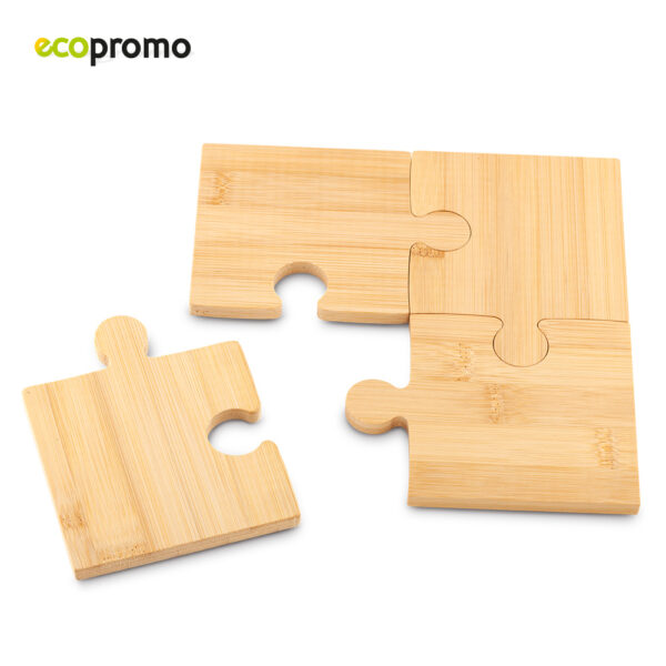 HO-350    Set Portavasos Bamboo Puzzle - Imagen 3