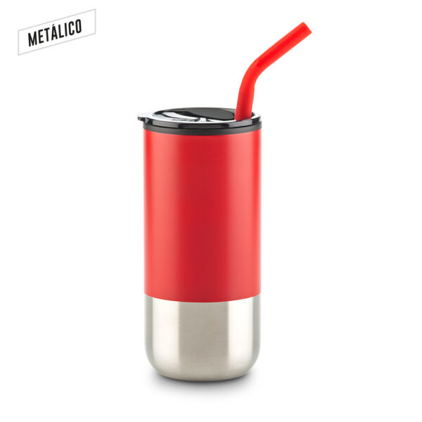 Mug Metálico con Pitillo - MU-325 - Imagen 4