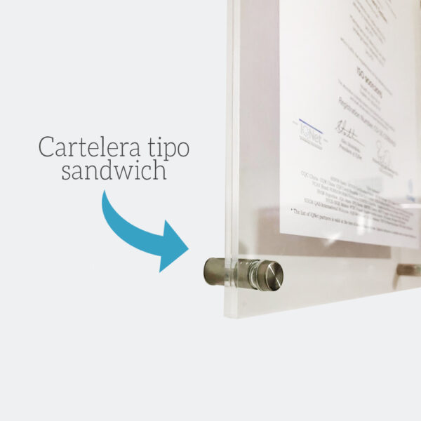 Cartelera en Acrílico tipo Sandwich - Imagen 2