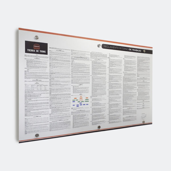 Reglamento interno en PVC Board