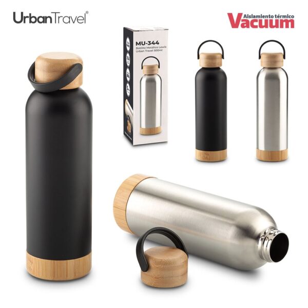 MU-344   Botilito Metálico Lewis Urban Travel 500ml