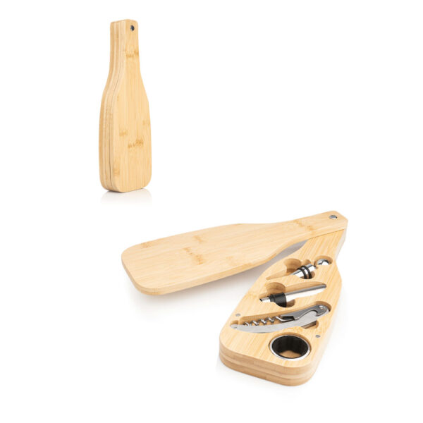 Set de vino Bottle Bambú - HO0380