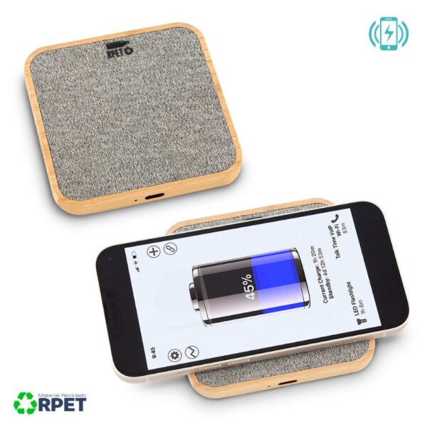 TE-528  Cargador Inalámbrico Square RPET