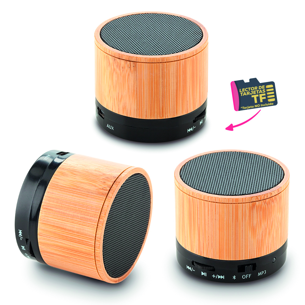 Speaker Bluetooth Artix Bamboo - TE-447 - Imagen 2