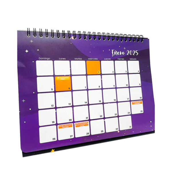 Calendario Grande Base Impresa 23 x 17 Cms – Puntas Redondeadas - Imagen 3